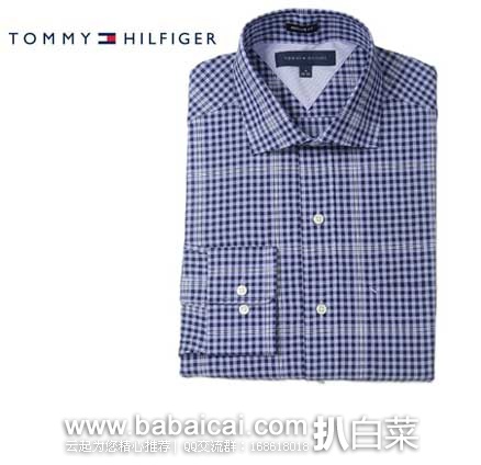 Tommy Hilfiger 汤米·希尔费格 Exploded Check 男士 纯棉小细格正装衬衫 原价$69.5，现3折售价$21.71