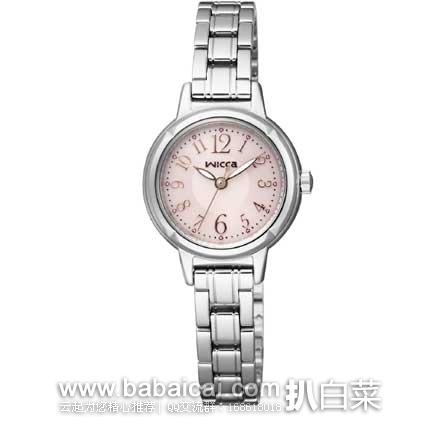 日本亚马逊：CITIZEN 西铁城 Wicca 系列 KH9-914-91 女款 E031光动能机芯 光动能腕表 现特价9370日元（约￥506）