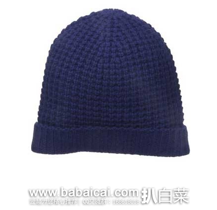 Williams Cashmere威廉姆斯Waffle男子100%山羊绒针织帽 原价0,现1折特价.51