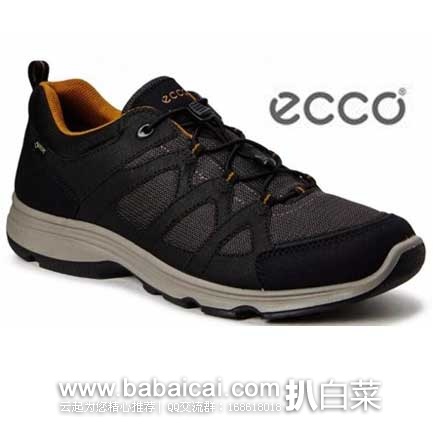 西班牙亚马逊：ECCO 爱步  Light IV GTX 男士 系带防水户外运动鞋 （原价€120，现售价€67.05），直邮退税后实付€55.41