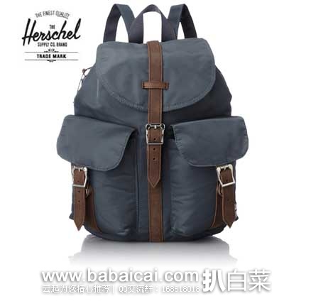 日本亚马逊：Herschel Supply Co. Dawson 女士尼龙双肩背包  现售价6550日元（约￥380）