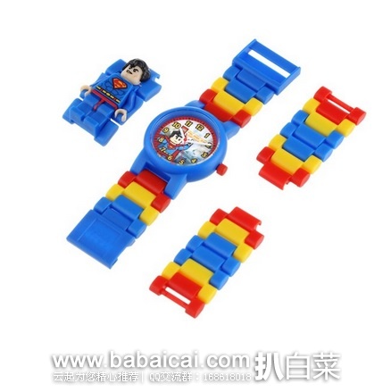 英国亚马逊：LEGO 乐高 DC系列 超人款 儿童手表套装 原价£20，现£9.89，直邮退税£8.24，直邮无税