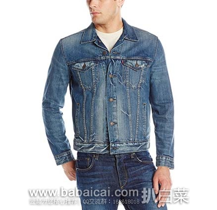 Levi’s 李维斯 The Trucker 男士 纯棉翻领牛仔夹克 原价$88，现4.5折售价$39.99