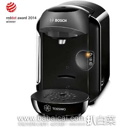 西班牙亚马逊：Bosch 博世 TASSIMO Vivy TAS1252 全自动胶囊咖啡机  （原价€105，现售价€29），直邮退税实付€23.97