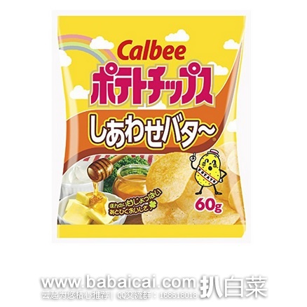日本亚马逊：Calbee 卡乐比 北海道黄油蜂蜜厚切薯片60g×12袋 历史低价1165日元（￥66），转运凑单到手仅约￥9.5/袋