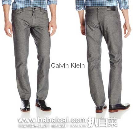 Calvin Klein 男子 纯棉修身款休闲裤 原价$79.50,现特价$24.2,史低 Calvin Klein 男子 纯棉修身款休闲裤 原价.50,现特价.2,史低