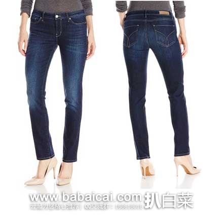 Calvin Klein 女款 Straight Leg Jean Leg Jean 直筒牛仔裤 原价$69.5，现5折售价$34.99