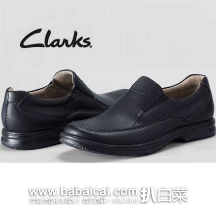 Clarks 其乐 男款 Senner Lane Slip-On 牛巴革头层皮休闲鞋 原价$100，现售价$44.99