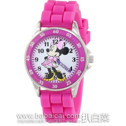 Disney 迪士尼 kid 米妮款儿童手表原价$25，现历史新低$9.99，直邮无税，运费$2.36，到手仅￥80