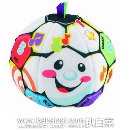 Fisher-Price 费雪 音乐毛绒足球 原价$15，现$11，直邮无税