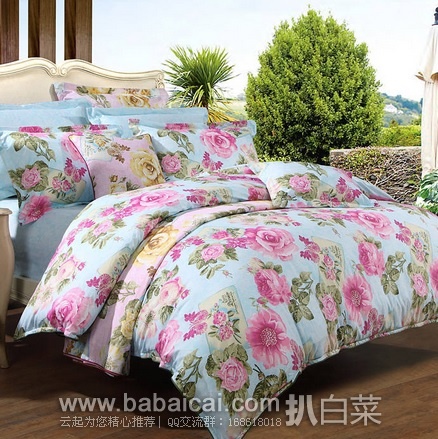 京东商城:富安娜 圣之花全棉床品四件套 1.8米床 特价¥299,下单立减+用券,实付¥159包邮