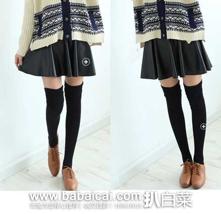 天猫商城：CEECLOO 香寇 日系秋冬时尚长筒袜\过膝袜   原价¥15，现售价￥8.5元 包邮