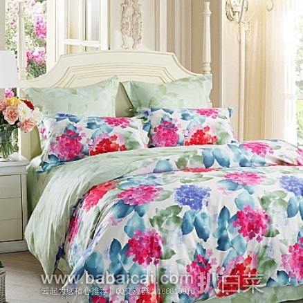 LOVO罗莱家纺官网:薇拉挚爱 全棉斜纹印花四件套 1.5~1.8米 限时特价¥199包邮