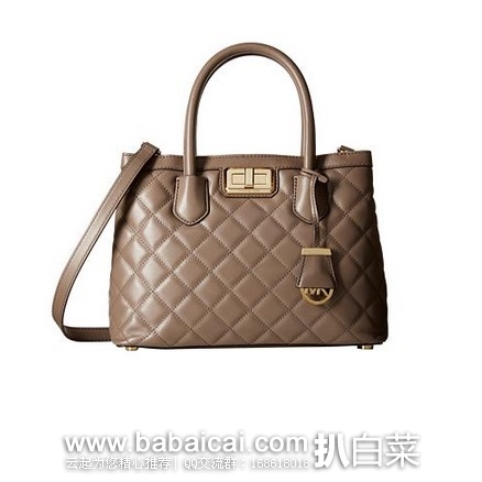 6pm：MICHAEL Michael Kors女士中号真皮格菱纹手提包单肩包 原价$358，现新低价$143.2，到手约￥1060