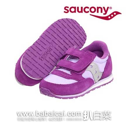 6PM：Saucony 索康尼 Kids Jazz HL 儿童 魔术贴运动鞋  原价$36，现特价$17.99