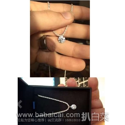 10k Gold Necklace 施华洛世奇元素 10K金水晶项链 原价0,现.99,直邮无税,运费仅jpg.19,到手¥202