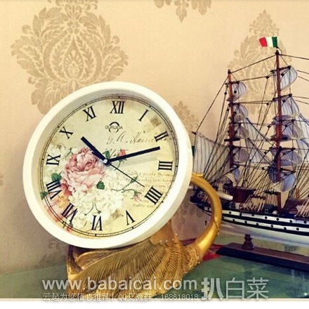 天猫商城：欧瑞达 复古欧式罗马静音田园现代简约创意挂钟时尚客厅卧室石英钟