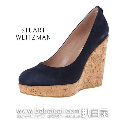 Stuart Weitzman 斯图尔特·韦茨曼 女士 Corkswoon 女士坡跟高跟鞋 原价$425，现售价$278.6