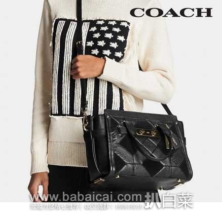 6PM:COACH 蔻驰 Patchwork Leather Swagger款式 女士 真皮 拼色压花 单肩手提包 原价$695,现5折售价$349.99 6PM:COACH 蔻驰 Patchwork Leather Swagger款式 女士 真皮 拼色压花 单肩手提包 原价5,现5折售价9.99