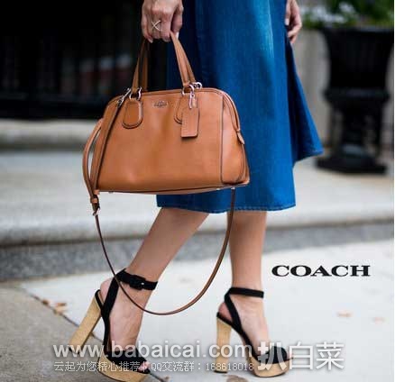 6PM：COACH 蔻驰 Polished Pebble Leather Nolita Satchel 女士真皮手提斜挎包（限量款） 原价$295，现特价$177.99