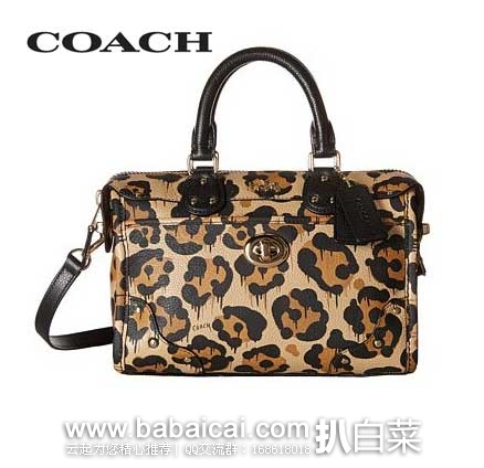 6PM:COACH 蔻驰 女士 真皮豹纹印花 单肩女包 原价$395,现4.9折特价$194.99 6PM:COACH 蔻驰 女士 真皮豹纹印花 单肩女包 原价5,现特价4.99