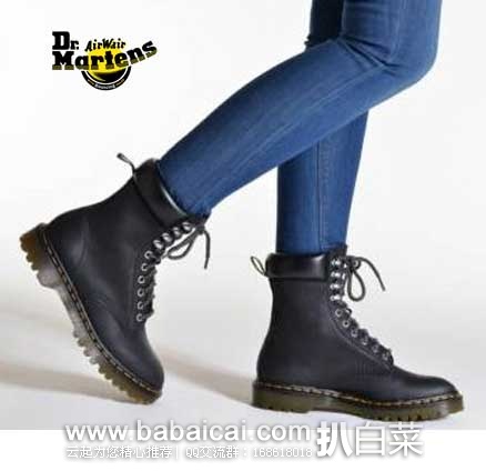 6PM:Dr.Martens 中性款 10孔 真皮高帮马丁靴 原价0,现4折售价