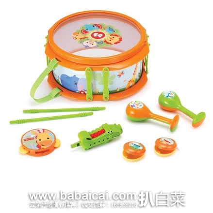 Kids Station 玩具音乐小鼓5件套 原价$17,现$7.98,直邮无税,到手¥114 Kids Station 玩具音乐小鼓5件套 原价,现历史新低.36