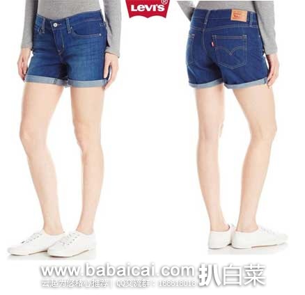 Levi’s 李维斯 Cuffed 女士 紧致修身款牛仔短裤  原价$39.5，现售价$34.99