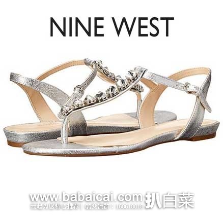 6PM:Nine West 玖熙 Oberlander女款 真皮平底凉鞋 原价,现售价.65