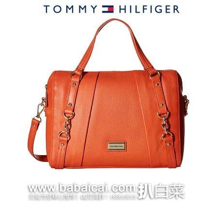6PM：TOMMY HILFIGER 汤米希尔费格 Lily Conv Bowler 女士真皮手提包 （原价$168，现售价$67.99），公码9折后实付$61.19