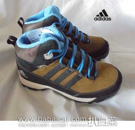 6PM：Adidas 阿迪达斯 Winter Hiker Mid GTX 大/小童款 中帮 防水越野鞋 原价$120，现4折售价$46.99