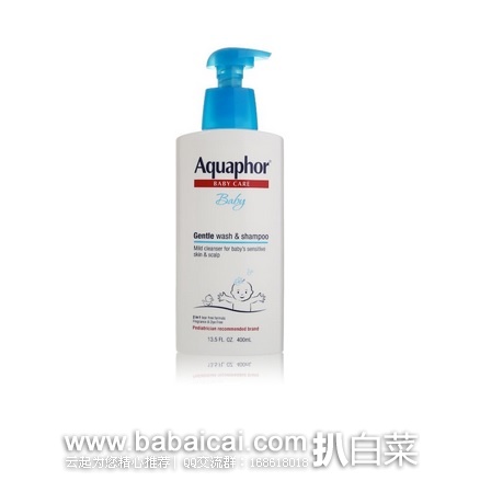 Aquaphor 优色林 婴儿二合一 洗发沐浴乳400ml，特价$5.24