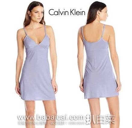 Calvin Klein 女士 Liquid LuxeChemise 性感吊带深V款 睡裙 原价$50，现特价$25