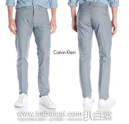 Calvin Klein Men's Slim-Fit Refined Twill Bowery Pant 男士休闲裤 Calvin Klein 男士 纯棉直筒休闲裤 原价,现售价降至.59