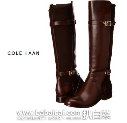 Cole Haan 可汗 Dorian Tall Stretch Boot 女士 16英寸防水真皮长靴 原价8,现售价.25起,新低