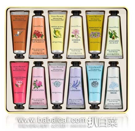 Lookfantastic中国官网：Crabtree & Evelyn 瑰柏翠 12支装护手霜铁盒大礼包  现售价¥382，下单75折后¥286.5，新低