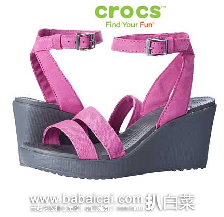 6PM:Crocs 卡洛驰 Leigh Wedge女士时尚坡跟凉鞋 原价,现特价.99