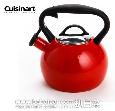 亚马逊中国：Cuisinart 美膳雅 珐琅鸣音水壶2L  现秒杀价￥149元 包邮