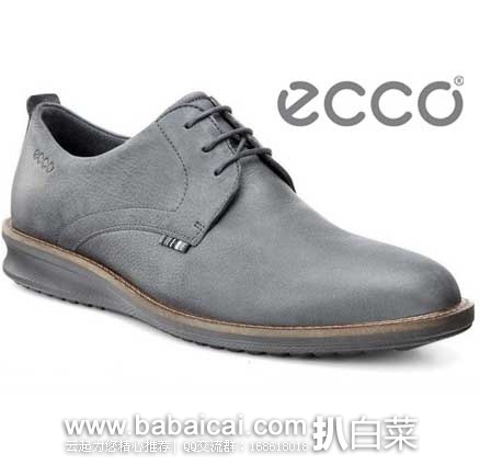 6PM:ECCO 爱步 Contoured Plain Toe Tie 男士 真皮牛津鞋 原价0,现5折售价.99