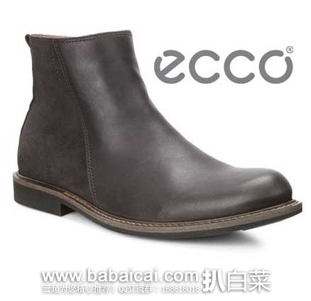 6PM：ECCO 爱步 Findlay Mid Cut Boot  男士 真皮切尔西短靴 原价$210，现售价$104.99