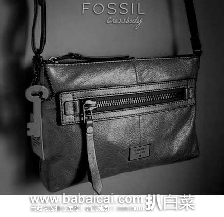 Fossil Dawson Mini Crossbody 化石女款时尚迷你斜挎包 6PM:Fossil 化石 女款 真皮迷你 复古斜挎包 原价,现4.1折价售价.99