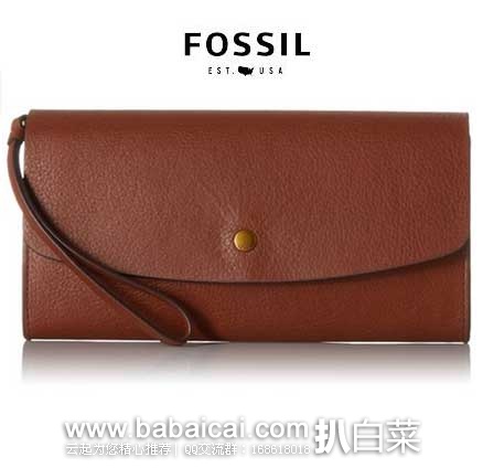 Fossil Haven Large Flap Wallet 女士真皮长款手拿钱包 Fossil 化石 女士 时尚真皮 长款 钱包 原价5,现售价
