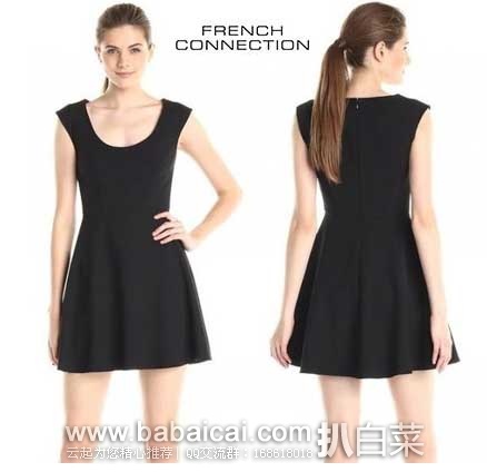 French Connection 女士 大圆领无袖连衣裙  原价$168，现3折售价$50.4
