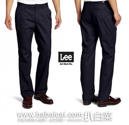 LEE 李牌  男士 修身直筒休闲裤  原价$36，现售价$14.99