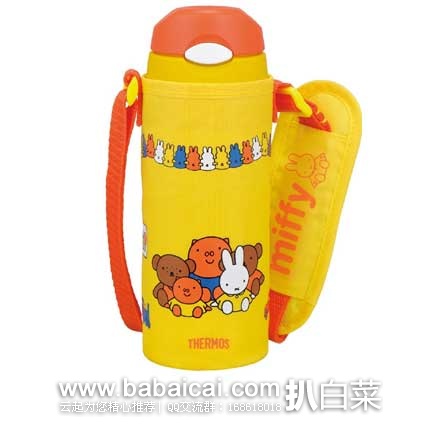 亚马逊海外购：黄色米菲兔款也可免邮啦！Thermos 膳魔师 FHL-400儿童保温吸管杯 400ml 降至￥133.24，凑单直邮免运费，含税到仅￥148