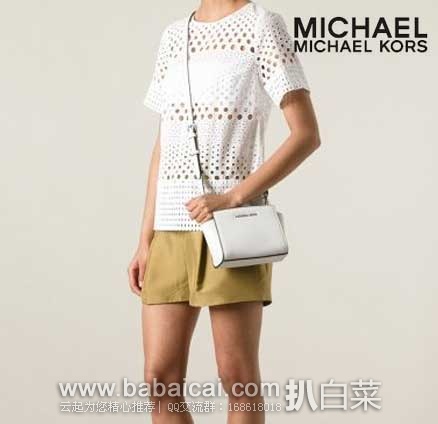 MICHAEL Michael Kors Selma Mini Messenger 6PM:MICHAEL Michael Kors Selma女士真皮mini耳朵包 原价8,现4折售价.2