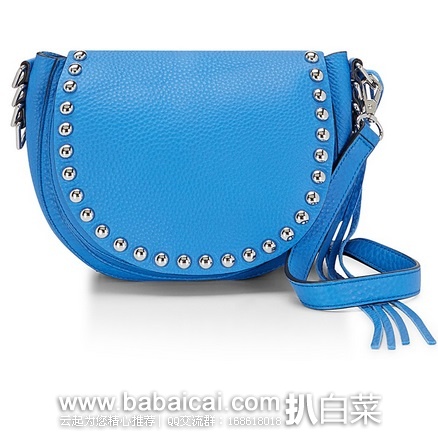 Rebecca Minkoff官网:2016年新款 瑞贝卡明可弗 女士铆钉真皮马鞍单肩包 原价5,现历史新低,到手约¥690