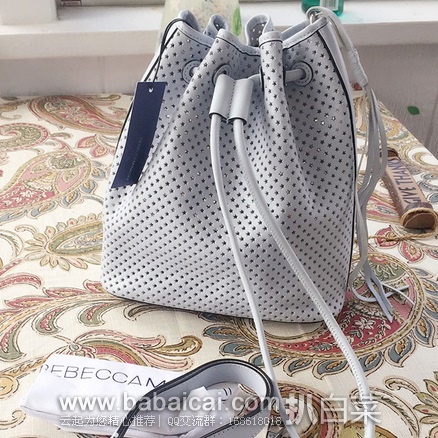 Rebecca Minkoff官网:瑞贝卡明可弗 星星镂空真皮抽绳水桶包 原价5,现历史新低2.8折,到手¥690