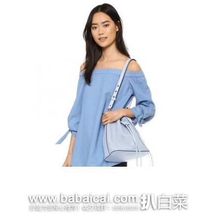Rebecca Minkoff官网:瑞贝卡明可弗 星星镂空真皮抽绳水桶包 原价5,现历史新低2.8折,到手¥690