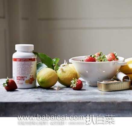 销量冠军，SmartyPants 含Omega3+维生素 D 儿童多种复合维生素软糖120颗 现售价$17.95，优惠券+S&S后实付$12.05